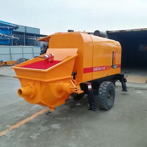 Pompe à béton électrique montée sur remorque de marque JIUHE, fabricant chinois, électromoteur HBT80, pompe à béton sur remorque - Product Image 4