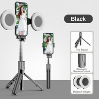 Trépied de bâton de selfie de haute qualité a mené la lumière d'anneau avec la télécommande sans fil détachable