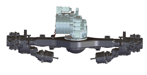 Sistema de Transmisión Brogen 110 120kw con Motor PMSM en el Eje Trasero para Camiones Ligeros de 4.5T y 6T - Product Image 3