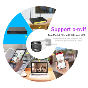 8MP Smart Dual Light Humanoid Detectie Tweerichtingsaudio Metal Bullet CMOS <span class=keywords><strong>Sensor</strong></span> Netwerkcamera Vandalismebestendige <span class=keywords><strong>Camera</strong></span>'s Beveiliging - Product Image 2