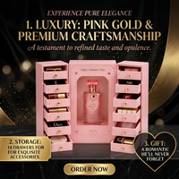 Coffret Cadeau Calendrier de l'Avent Beauté Saint-Valentin, Boîte de Présentation en Carton avec Tiroir pour Cosmétiques et Petits Cadeaux