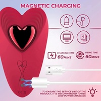 Vibrateur magnétique portable en forme de cœur, télécommande par application, 10 modes de vibration, jouets sexuels pour femmes