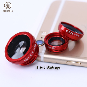 Ống Kính Mắt Cá Yiscaxia, Ống Kính Mắt Cá 3 Trong 1, Góc Rộng, Dùng Cho Điện Thoại Di Động, <span class=keywords><strong>iPhone</strong></span> 5, <span class=keywords><strong>6</strong></span>, 7 Plus, Dùng Cho Điện Thoại Thông Minh, Ống Kính Máy Ảnh - Product Image 1