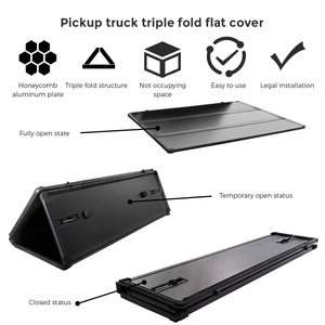 Copertura Rigida Pieghevole a Tre Sezioni per Cassone Pickup, Personalizzabile OEM ODM, Accessori Posteriori Modificati Compatibili con Diversi Modelli di Pickup Principali - Product Image 2