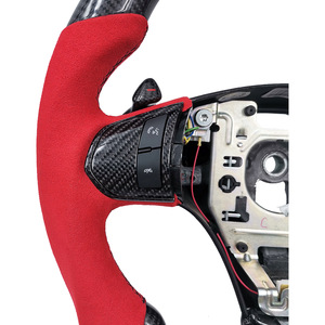 Volant en fibre de carbone 3 branches style course personnalisable pour tout modèle de voiture - Product Image 4