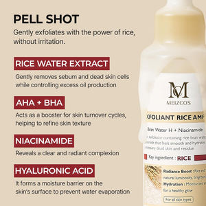 Produits de soin coréens pour le <span class=keywords><strong>visage</strong></span> en marque privée, 80 ml, sérum à base de riz pour exfolier, nettoyer et hydrater la peau, soin de la peau au riz blanc - Product Image 5