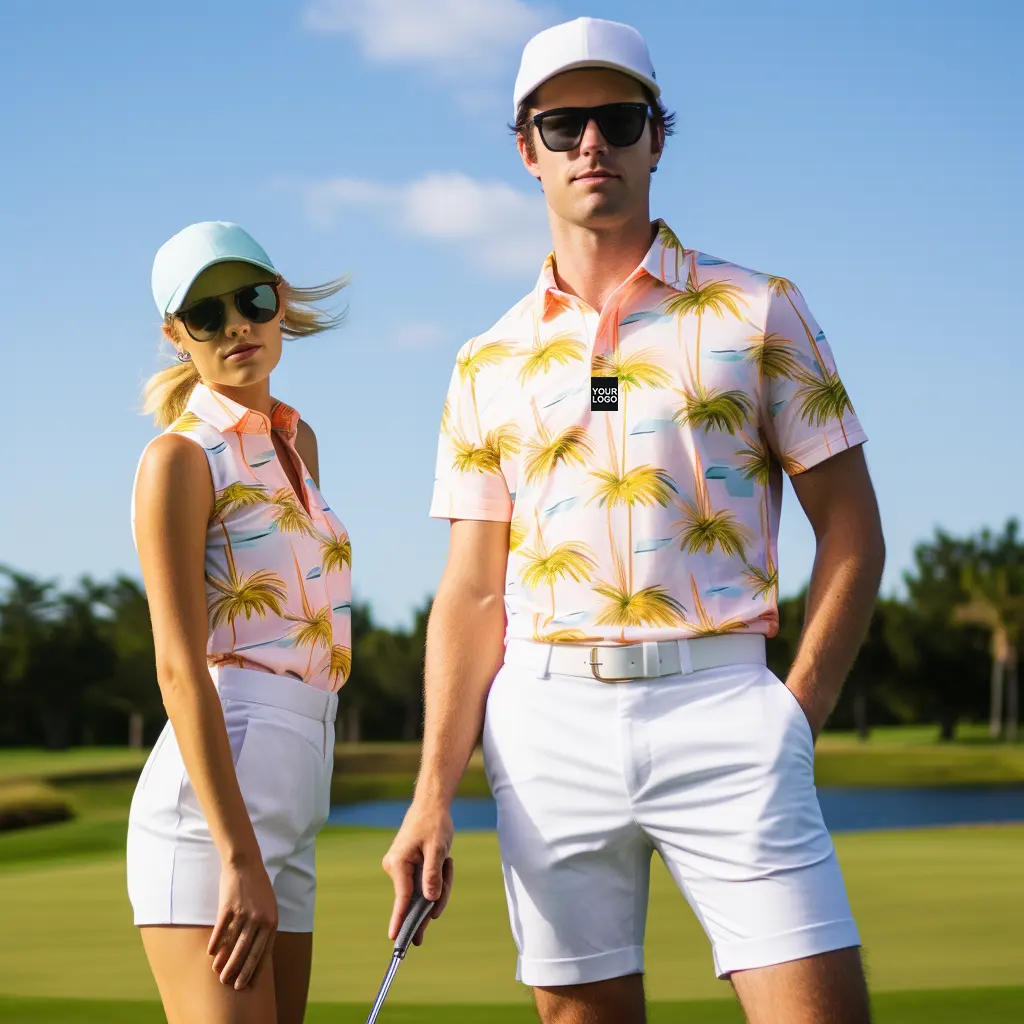 Camisa polo de golfe uniforme para homens e mulheres, camiseta polo de golfe com estampa de casal, 120-240g, fabricante chinês