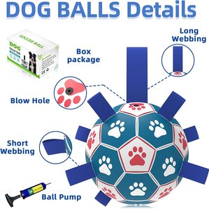 <b>Interactive</b> <b>Dog</b> <b>Toys</b> Pet Water <b>Toy</b> <b>Dog</b> Ropes <b>Toys</b> Soccer Ball with Straps - Product Image 3