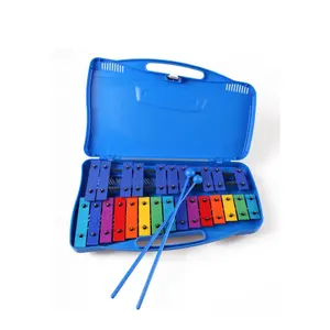 Venta caliente 25 Notas xilófono cromático colorido con teclas de metal instrumentos musicales piano para niños