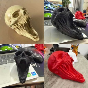 Scultura Gotica di Teschio Stampata in 3D, Decorazione per Scrivania, Ornamento per Scaffale, Regalo di Halloween - Product Image 2