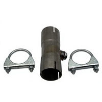 Collier de serrage en acier inoxydable pour sonde Lambda 51 mm (2 po) – Connecteur de réparation de tuyau d'échappement avec 2 colliers de serrage