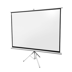 Trípode Portátil para Proyector <span class=keywords><strong>Telon</strong></span> de 74 Pulgadas 16:9, de Aleación de Aluminio Blanco Mate, con Ángulo de Visión de 170 Grados, Pantalla para Exteriores - Product Image 1
