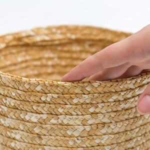 Panier de rangement de cuisine empilable en rotin tressé à la main, style européen, <span class=keywords><strong>grande</strong></span> capacité, pour Pâques, de la boutique de cadeaux éco-responsable - Product Image 3