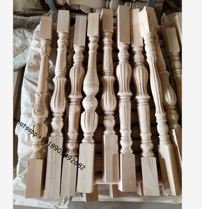 Pilastro per Ringhiera in Legno Naturale, Balaustra in Legno - Product Image 4