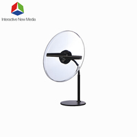 Ventilador Holográfico 3D de Escritorio INM 2026 de 30CM con Cubierta Acrílica, Regalo Holográfico a Simple Vista, MOQ 1, Enchufe AU UK US EU, 1 Año de Garantía
