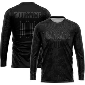 เสื้อฟุตบอลเยาวชนแบบกำหนดเองสำหรับผู้ชายและผู้หญิง แขนยาว พร้อมกางเกงฟุตบอลพิมพ์ชื่อ หมายเลข และโลโก้ส่วนตัว - Product Image 1