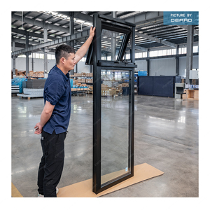 Fabricantes con mosquitera de fibra de vidrio delgada de acero inoxidable rotura térmica ventanas de toldo de aluminio - Product Image 2