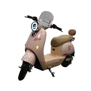 Trottinette électrique Fashion EP rose beige avec siège et roues de 14 pouces, style trajet urbain - Product Image 1