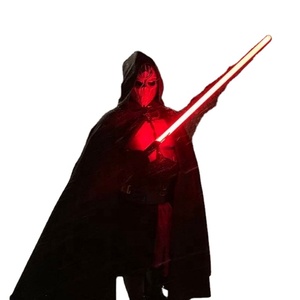 Capa de Bruja Medieval Negra Personalizada, Capa Larga de Poliéster de 3x5 Pies para Disfraz de Cosplay, Ideal para el Día de Todos los Santos - Product Image 4