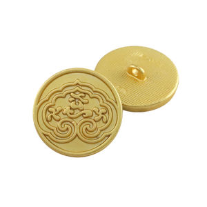 Boton De Métal Fantaisie Personnalisé Logo Doré Manteau Cuivre à Coudre Unique 12mm Boutons de Chemise à Tige Nuage - Product Image 1