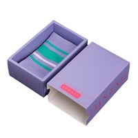 Chaussettes imprimées en papier Kraft, chaussettes résistantes, couleur de vêtements, boîte cadeau de luxe, personnalisées, nouvelle collection