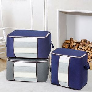 Bolsa de Almacenamiento para Ropa y Edredones, Bolsa Organizadora de Ropa y Edredones de Tela No Tejida, Bolsa de Embalaje para Mudanza de Gran Capacidad con Cierre - Product Image 3
