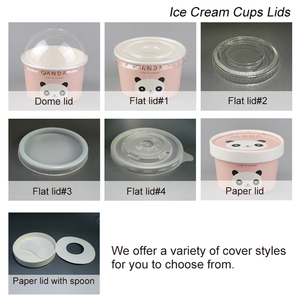 Logo personalizzato stampato <span class=keywords><strong>coppa</strong></span> <span class=keywords><strong>Gelato</strong></span> Frozen Yogurt <span class=keywords><strong>Gelato</strong></span> ciotole 5oz-20oz bicchiere di carta monouso a parete singola con coperchio - Product Image 3