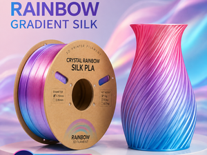 Filamento PLA de Seda al por Mayor de Fábrica, Serie Cristal con Degradado Arcoíris, Filamento para Impresora 3D con Cambio de Color para Bambu Lab Anycubic - Product Image 1