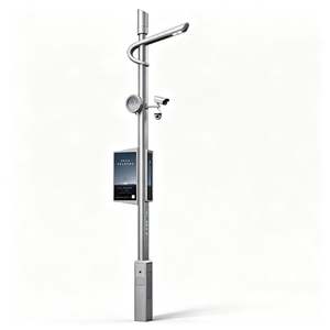 Multifunktionaler Intelligenter Lichtmast 5G Straßenbeleuchtung Mit PTZ-Kamera LED IP66 AC-Stromversorgung Öffentliches WLAN IoT für Smarte Städte im Freien - Product Image 1