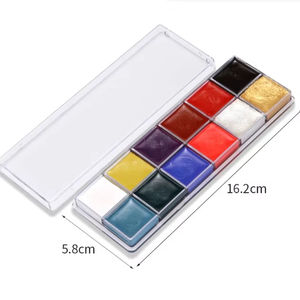 Profession elles 12-Farben-Öl-Gesichts-Mal-Kit für Kinder Halloween-Make-up-Zeichnung Gesichts farbe für Körper und Gesicht - Product Image 3