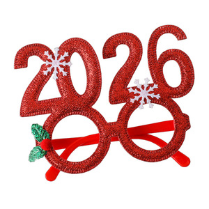 Wolfun 2026 New Modern Carbon Fiber Christmas Decorative Glasses Adult Children Gifts Holiday Supplies Party Creative - Product Image 2