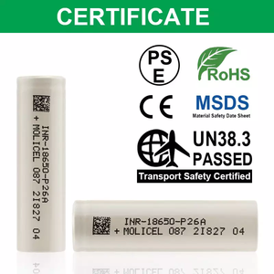 Batterie lithium-ion rechargeable originale 3.7V Molicel <span class=keywords><strong>INR</strong></span> <span class=keywords><strong>18650</strong></span> P26A 2600mAh 35A <span class=keywords><strong>18650</strong></span> molicell authentique <span class=keywords><strong>INR</strong></span>-<span class=keywords><strong>18650</strong></span>-P26A - Product Image 4