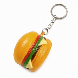 Llaveros Personalizados Antiestrés con Forma de Hamburguesa, Logotipo Impreso, Regalos Promocionales, Material de PU Suave, Impresión UV, Alivio del Estrés - Product Image 2