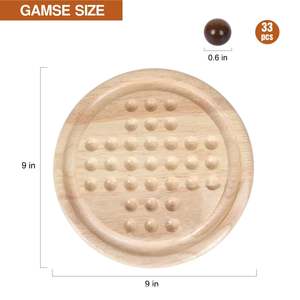 Jeu d'échecs Kongming en bois, jeu de société éducatif pour enfants, en bois massif, pour un seul joueur, jouet d'exercice de réflexion, couleur naturelle - Product Image 5