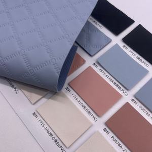 Tela de Cuero Sintético de PVC para Muebles, Asientos de Auto y Sofás, Diseño <span class=keywords><strong>Acolchado</strong></span> Artificial de Cuero Sintético - Product Image 2