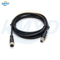 Câble de connexion étanche M8 à 4 broches mâle-femelle avec câble en silicone/PVC de 1 m 24 AWG pour la robotique