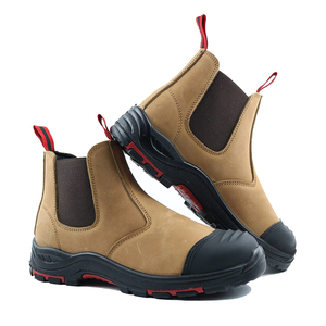 Newstyle cuero genuino Chelsea trabajo Casual deportes corte alto Mujer ingeniería caras botas de seguridad de trabajo para hombres - Product Image 4