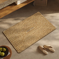 Tapis de bain en polyester à texture lin, avec dos en caoutchouc antidérapant, imprimé par transfert thermique, pour salle de bain, douche, baignoire, maison