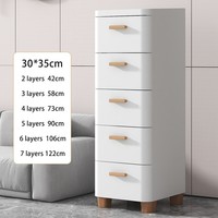 Cajonera de Plástico de 5 Niveles para Dormitorio, Mueble Sencillo con Asas para Guardar Ropa y Artículos Diversos