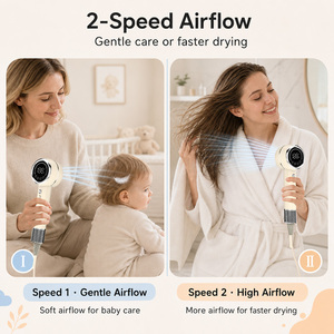 Sèche-cheveux Torlin 110000 tr/min à faible bruit, détection infrarouge 4 températures, portée 200 m, ions négatifs, 1440 W, pour bébés, enfants, hôtels et extérieur - Product Image 6