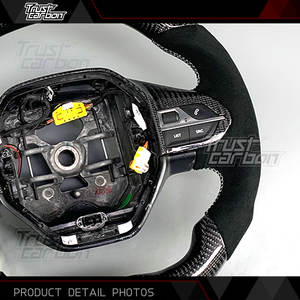 Volant chauffant en fibre de carbone personnalisé avec affichage LED du régime moteur pour <span class=keywords><strong>Peugeot</strong></span> E208, <span class=keywords><strong>308</strong></span>, E308, 408, E408, 4008, 508, E508 <span class=keywords><strong>GT</strong></span> - Product Image 5