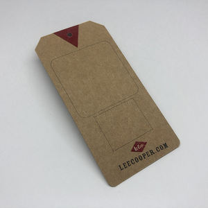 Etiqueta impresa con pantalla personalizada de alta calidad para ropa, tarjeta de papel reciclada con diseño de moda, etiqueta de marca para ropa con cadena - Product Image 5