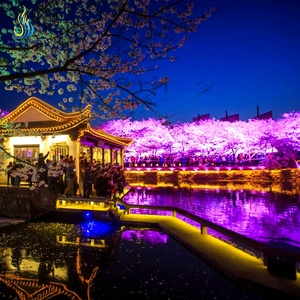 Lanterne de festival personnalisée, arbre géant lumineux en fleurs de <span class=keywords><strong>cerisier</strong></span>, style lanterne chinoise, lumière LED florale pour la <span class=keywords><strong>d</strong></span>écoration nocturne des parcs et le tourisme - Product Image 4