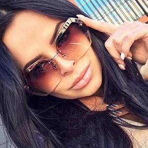 Lunettes de soleil vintage pour hommes et femmes, monture métallique sans bordure, logo personnalisé, protection UV400, modèle 2020, très demandées - Product Image 1