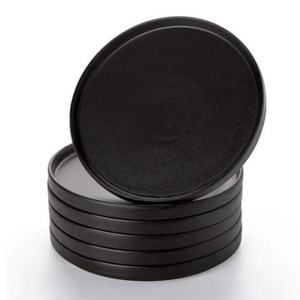 Logotipo personalizado Mate fino plano negro <span class=keywords><strong>melamina</strong></span> <span class=keywords><strong>vajilla</strong></span> Fruta <span class=keywords><strong>melamina</strong></span> comida servir platos plato <span class=keywords><strong>melamina</strong></span> - Product Image 1