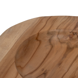 Bol décoratif en teck rond pour table basse et comptoir de cuisine, décoration intérieure - Product Image 4