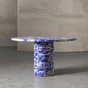 <span class=keywords><strong>Tavolo</strong></span> da pranzo in travertino <span class=keywords><strong>rosso</strong></span> con Base di anelli per <span class=keywords><strong>cucina</strong></span> di design isola angolo colazione e concetto aperto casa - Product Image 5