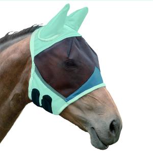 <span class=keywords><strong>Cheval</strong></span> de course masque anti-mouches couleur chocolat avec maille en nylon protéger eyeys - Product Image 6