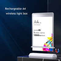 Offres Spéciales A4 A5 LED Enseigne lumineuse Affichage de comptoir mince magnétique avec boîte à lumière en aluminium pour usage de bureau