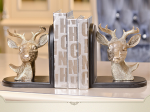 Fermalibri Vintage a Forma di <span class=keywords><strong>Testa</strong></span> di <span class=keywords><strong>Cervo</strong></span>, Ornamenti Creativi in Resina, Decorazioni per Ufficio e Finestre, Regali, Decorazioni per la Casa - Product Image 2